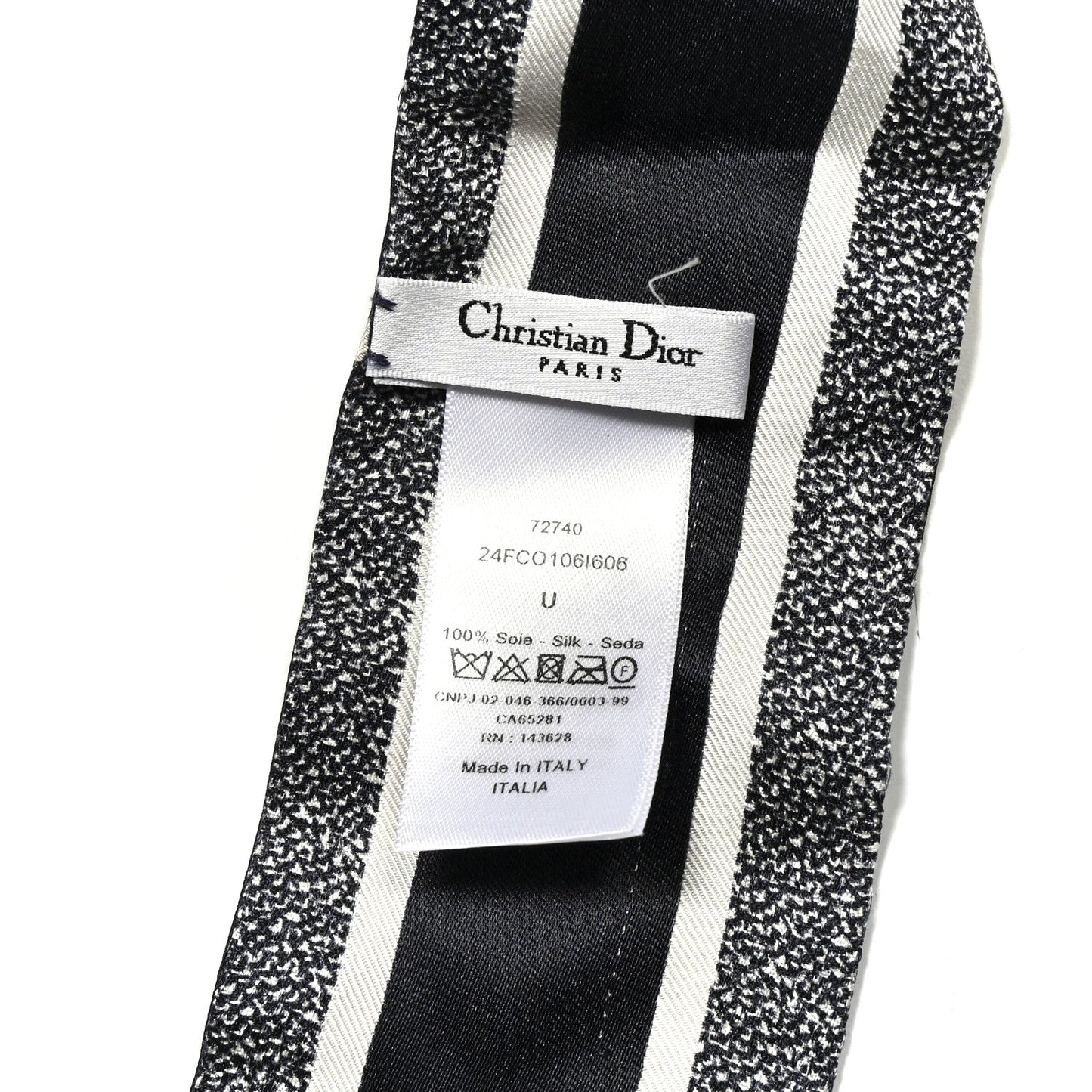 Christian Dior Silk Twill D-Floral Mitzah Scarf Blue Multicolor