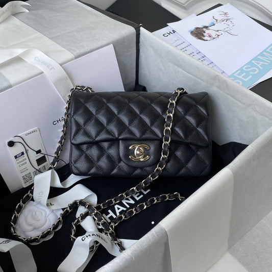 CHL - Mini Classic Handbag Black For Women 7.9in/20cm