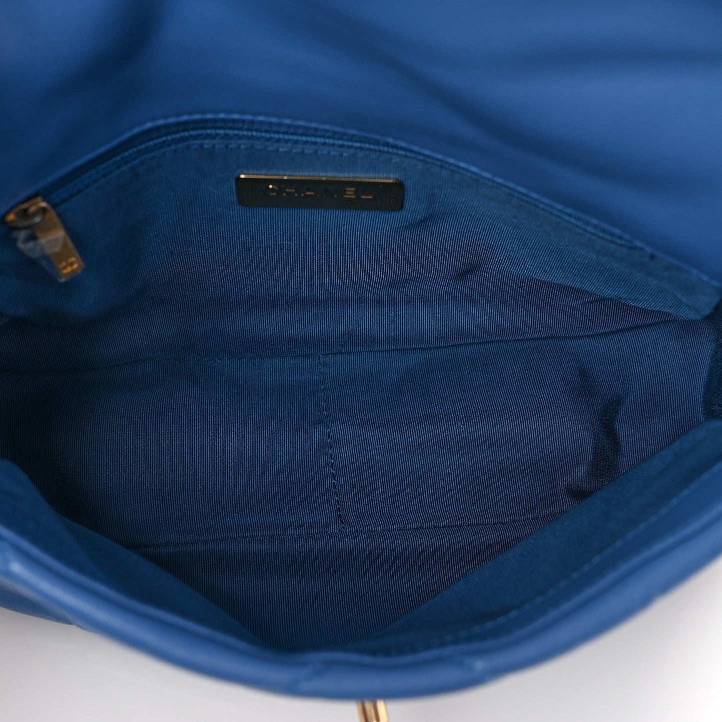 Amelia Lambskin Quilted Medium 19 Flap Blue