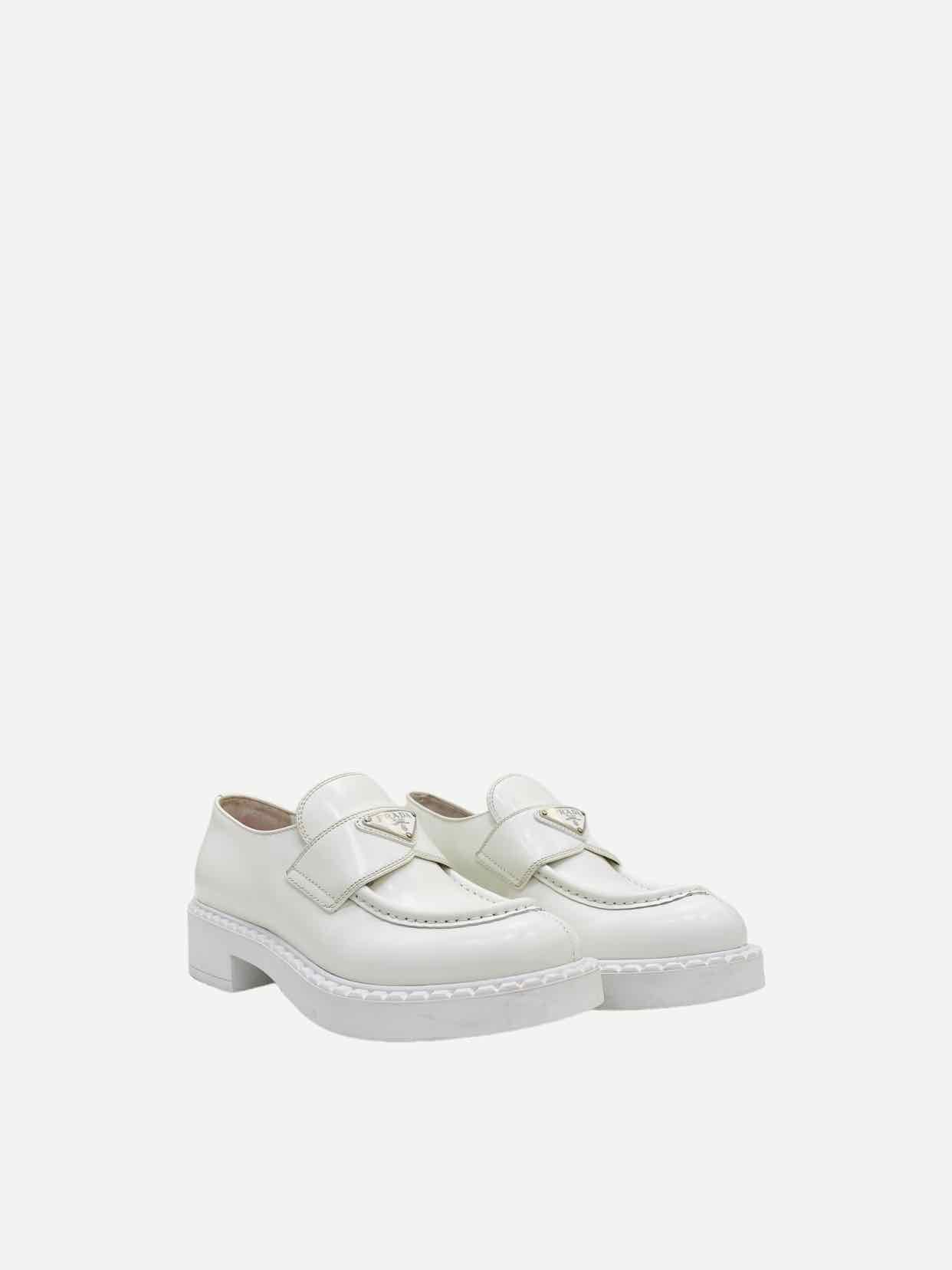 PRADA Slip On White Size EU 37.5 Loafers