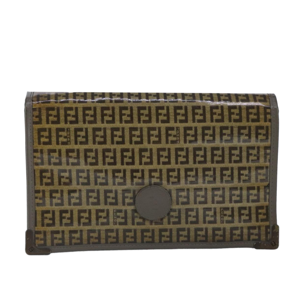 Fendi Zucchino  Canvas Clutch Bag (Pre-Owned)