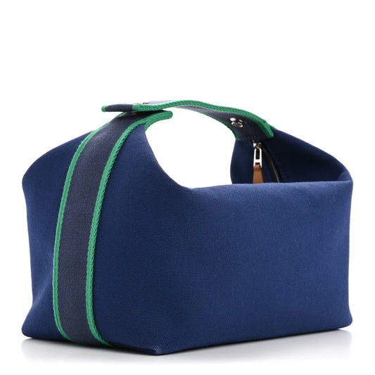 Amelia Canvas Large Bride-A-Brac Pouch Marine