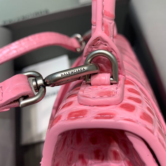 BLN-Ciaga Hourglass XS Handbag In Dark Pink, For Women,  Bags 7.4in/19cm
