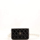 CHANEL Pearl Strap Clutch with Chain Quilted Calfskin Mini