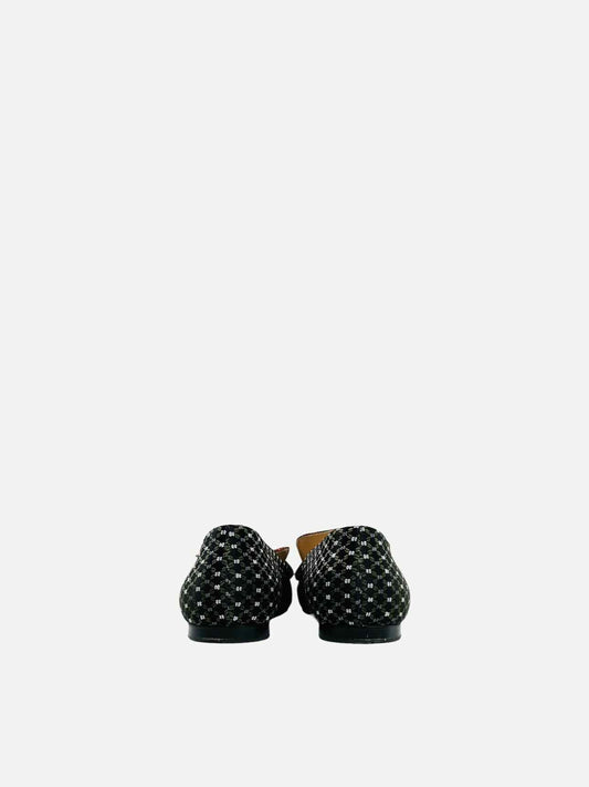 FENDI Black Multicolor Printed Size EU 36 Flats