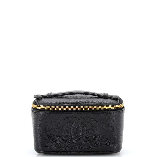 CHANEL   Timeless Cosmetic Case Caviar Small
