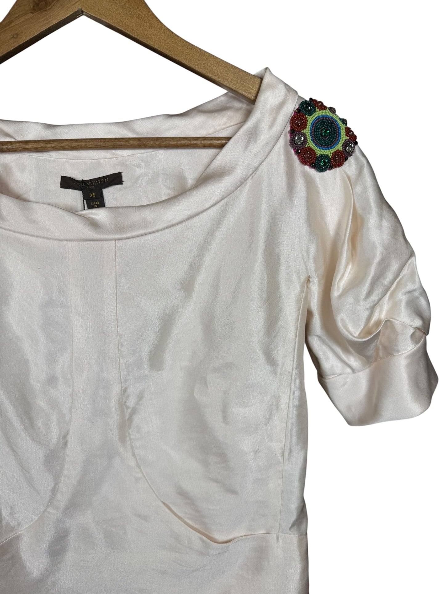Louis Vuitton Beaded Short Sleeve Top