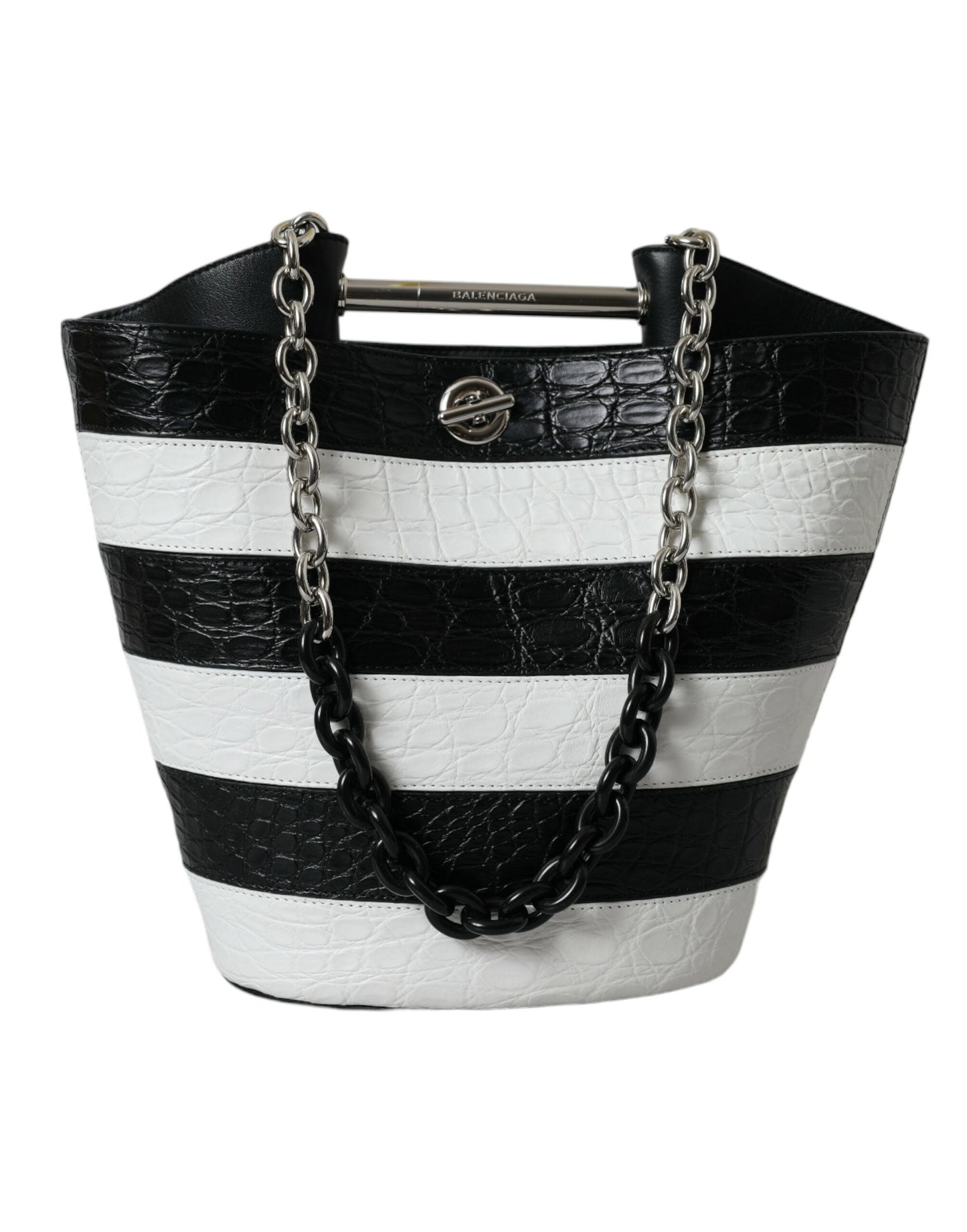 Blnciaga Chic Crocodile Leather Maxi Bucket Women's Bag