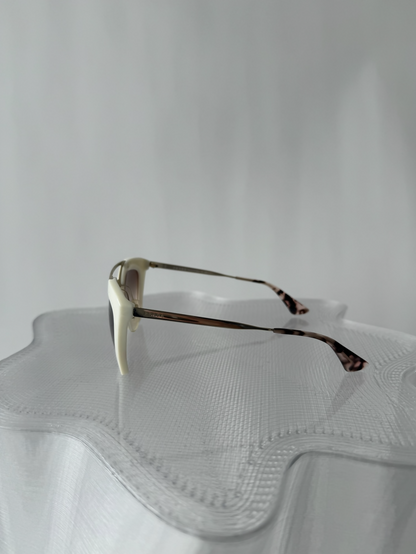 Prada Gold/White Gradient SPR 09Q Cat Eye Sunglasses