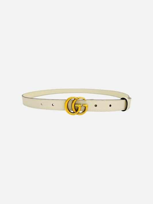 GUCCI GG Marmont White Belt
