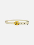GUCCI GG Marmont White Belt