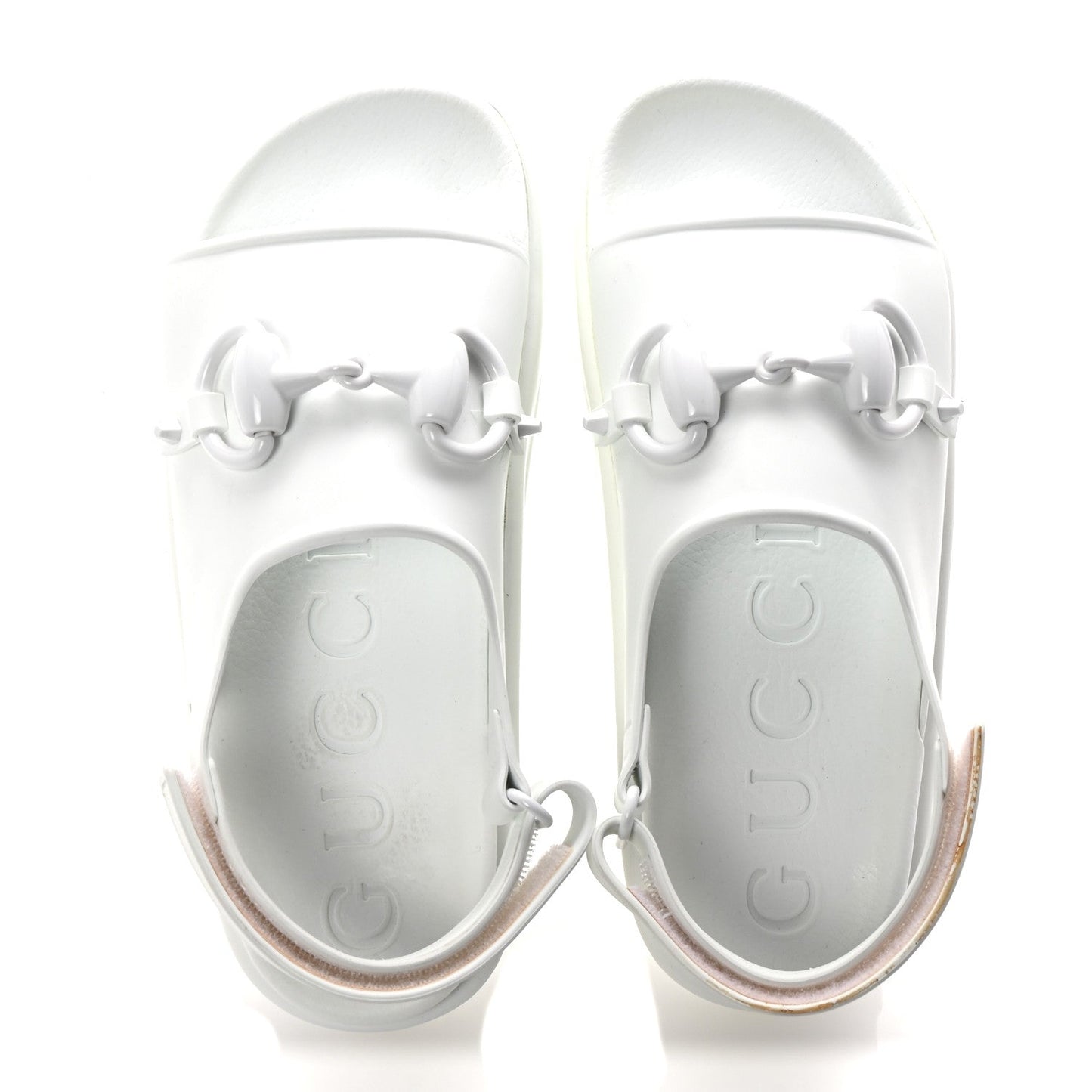 Amelia Soft Rubber Horsebit Touch Womens Strapped Sandals 37 Great White