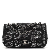 CHANEL Leopard CC Flap Bag Crystal Embellished Tweed Jumbo