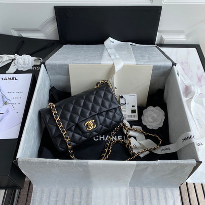 CHL - Mini Classic Handbag Black For Women 6.7in/17cm