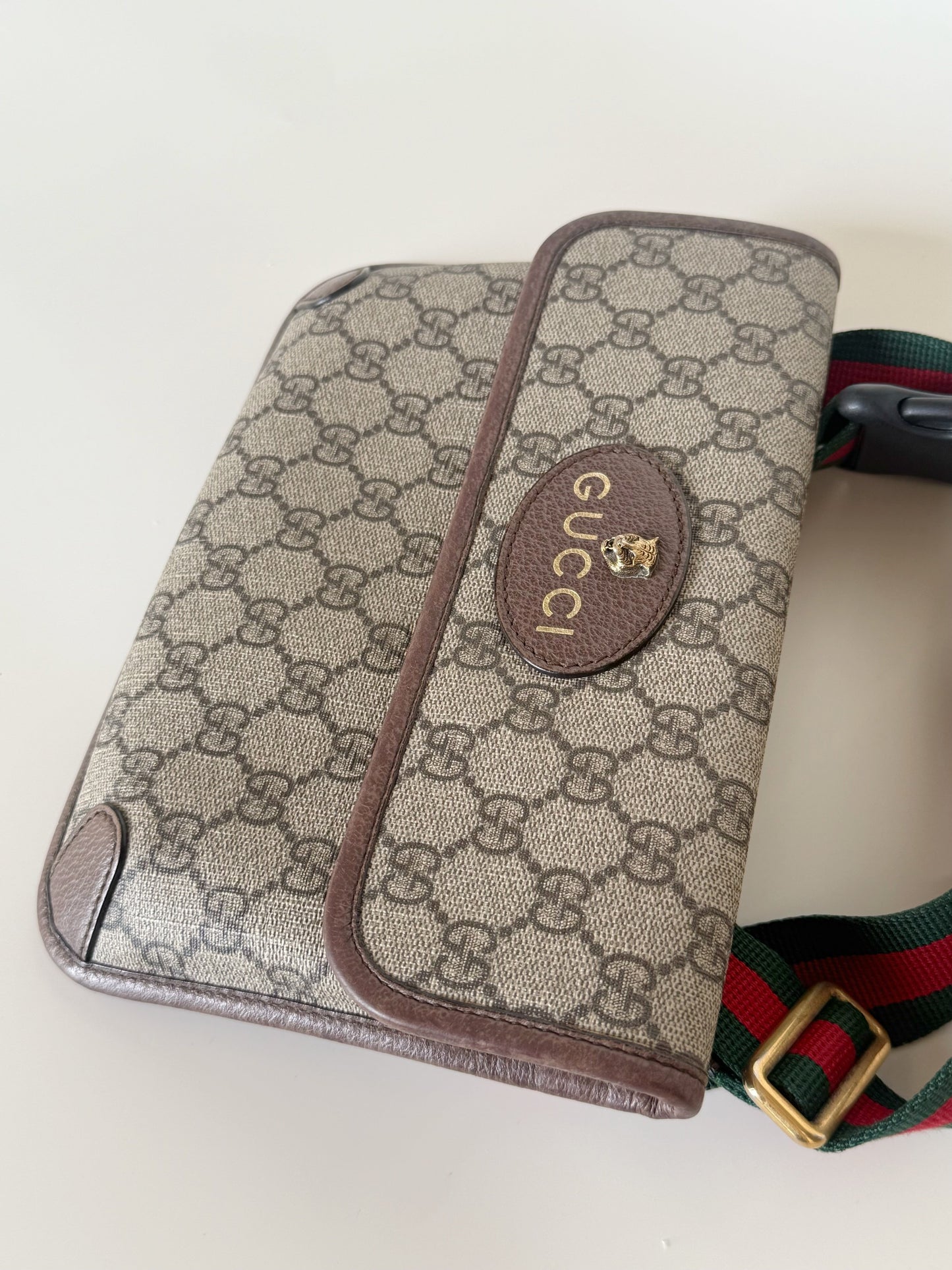 Gucci GG Monogram Neo   Web Belt Bag