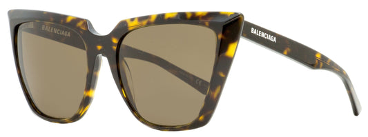 Blnciaga Women's Cateye Sunglasses BB0046S 002 Havana 55mm