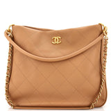 CHANEL CC Convertible Chain Hobo Quilted Calfskin Maxi
