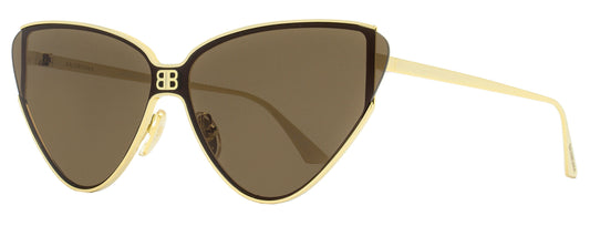Blnciaga Women's Cateye Sunglasses BB0191S 002 Gold 99mm