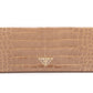 Prada Brown Embossed Box Clutch