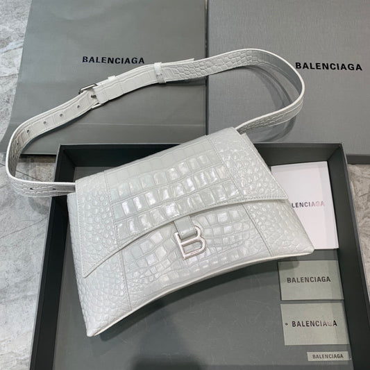 BLN-Ciaga Downtown Small Shoulder Bag In White, For Women,  Bags 11.8in/30cm