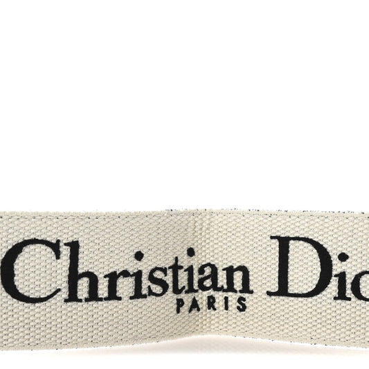 Christian Dior Canvas Houndstooth Embroidered 30 Montaigne Shoulder Strap Black White