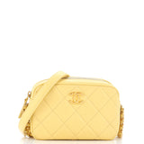 CHANEL Chain Melody Camera Bag Quilted Caviar Small