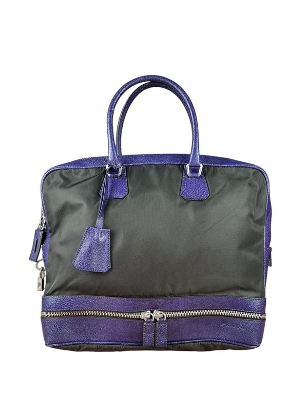 Prada Tessuto Top Handle Bag Purple