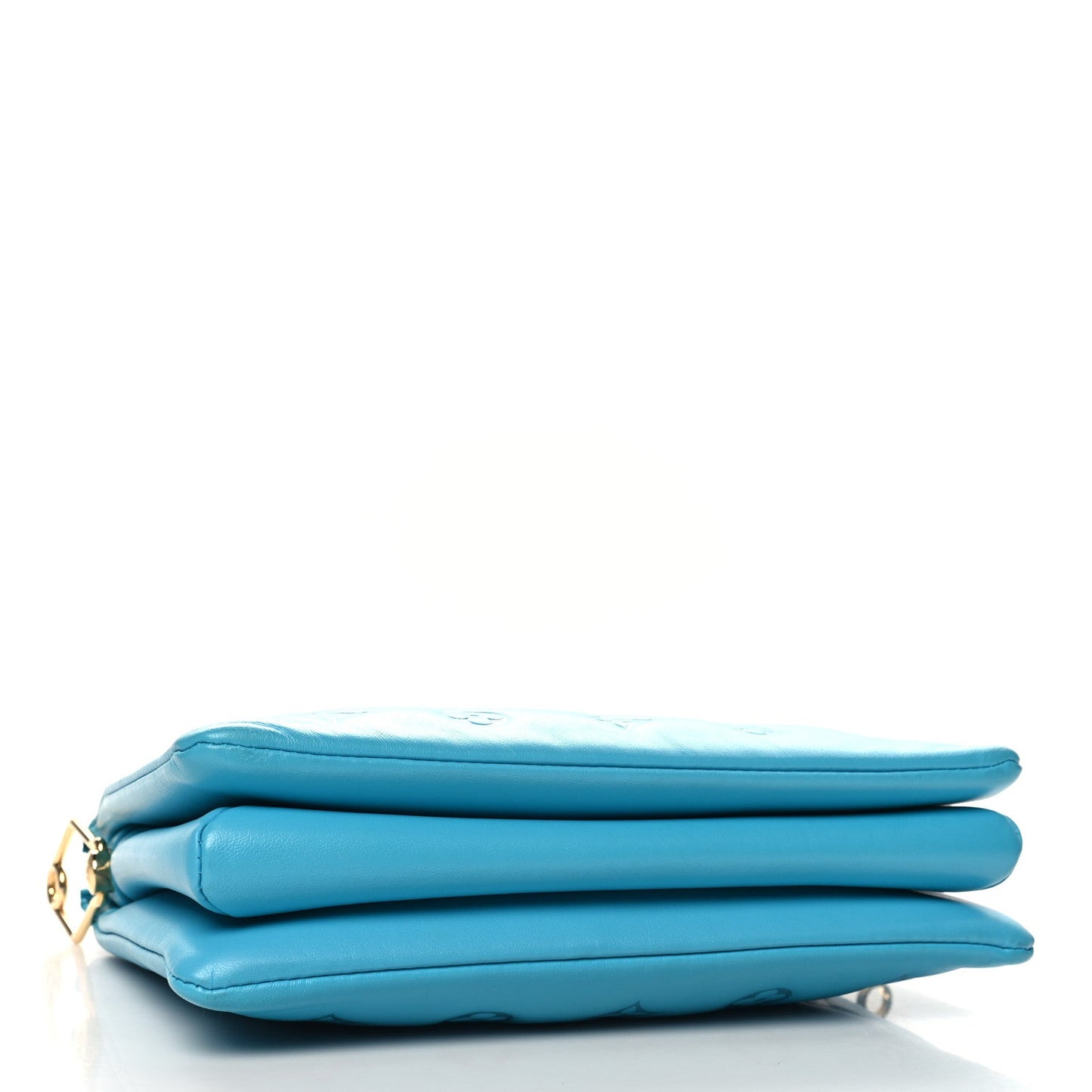 Louis Vuitton Lambskin Embossed Monogram Coussin PM Turquoise