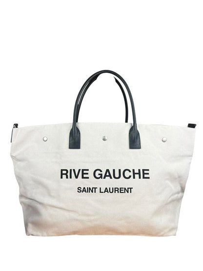 Saint Laurent Rive Gauche Canvas Tote Bag
