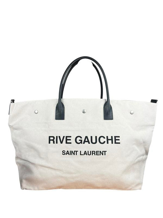 Saint Laurent Rive Gauche Canvas Tote Bag
