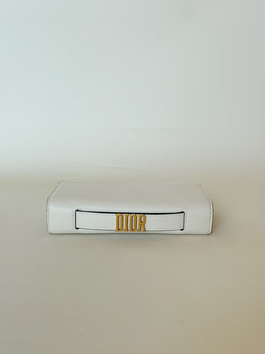 Christian Dior Lambskin Embroidered La Roue De La Fortune Tarot Pouch Clutch