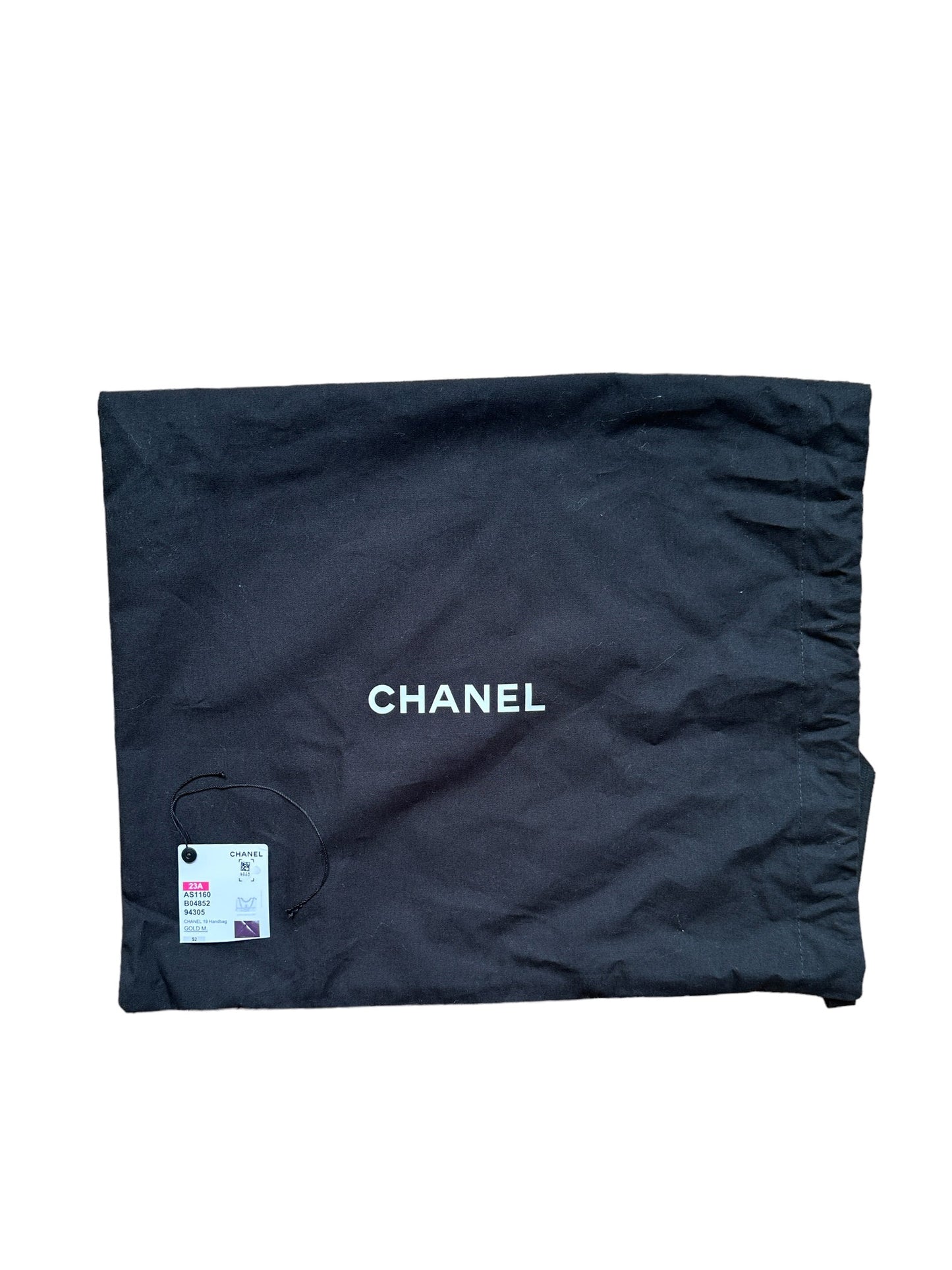 Chanel 2023 Black Lambskin Quilted Medium 19 Bag