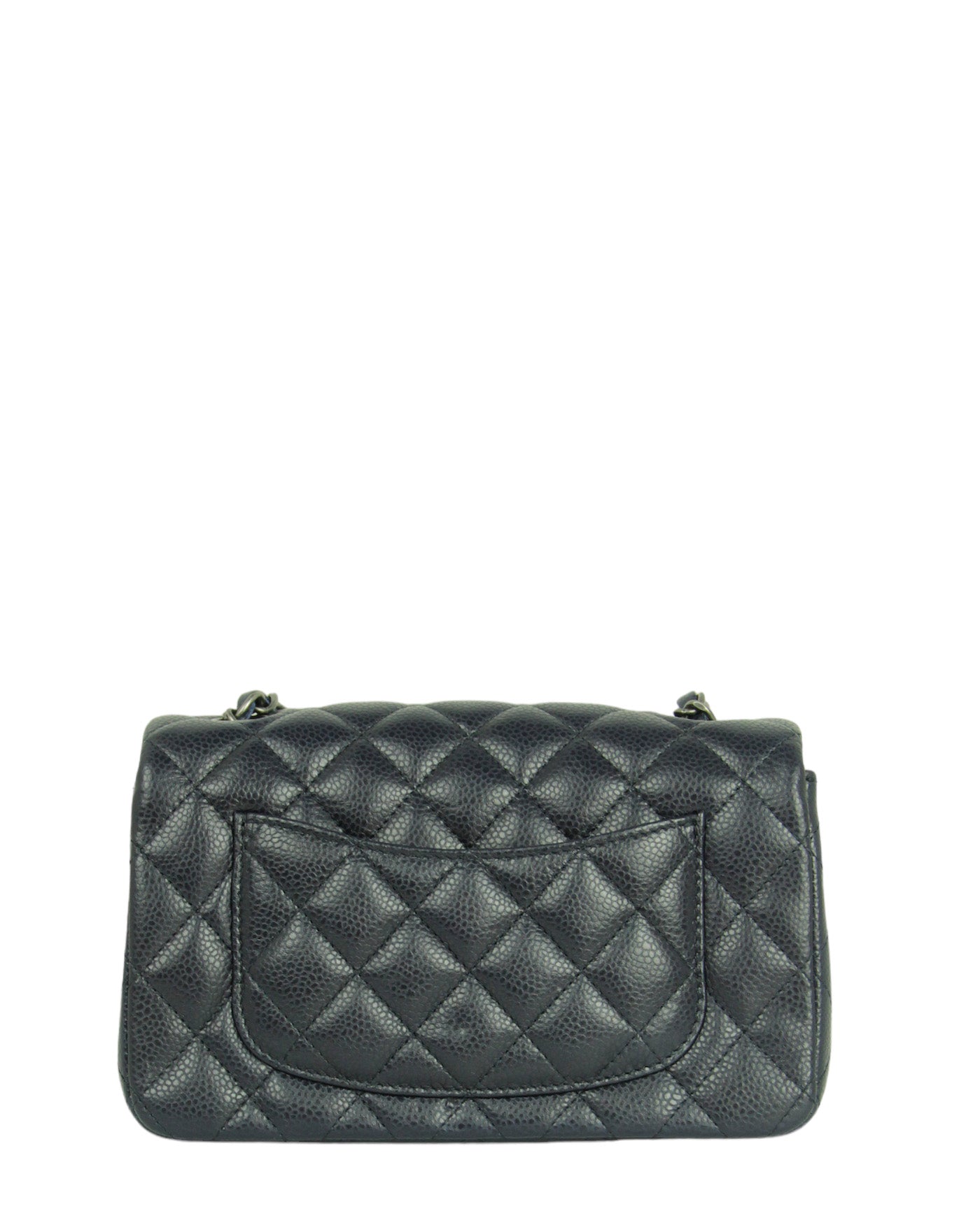 Chanel Dark Navy Caviar Rectangular Mini Flap