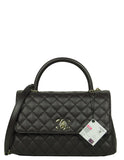 Chanel 2024 Brown Caviar Small Coco Handle Flap