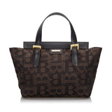 Burberry Brown Dark Canvas Fabric Handbag United Kingdom