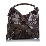 Burberry Brown Dark Nylon Fabric Bromley Satchel United Kingdom