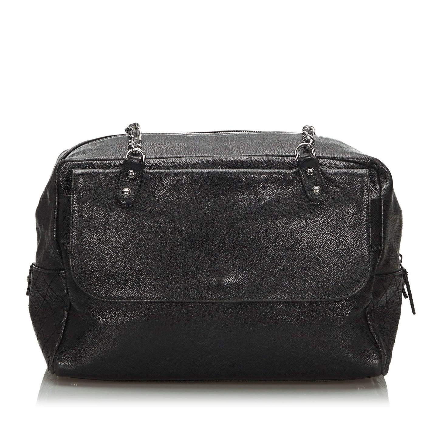 Chanel Dark Brown Leather Pocket in the City Shoulder Bag