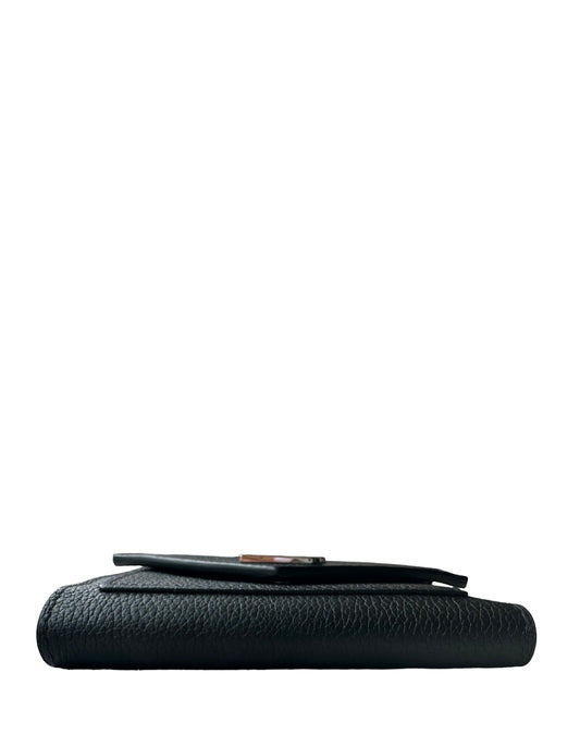 Louis Vuitton Black Leather MyLockMe Compact Wallet