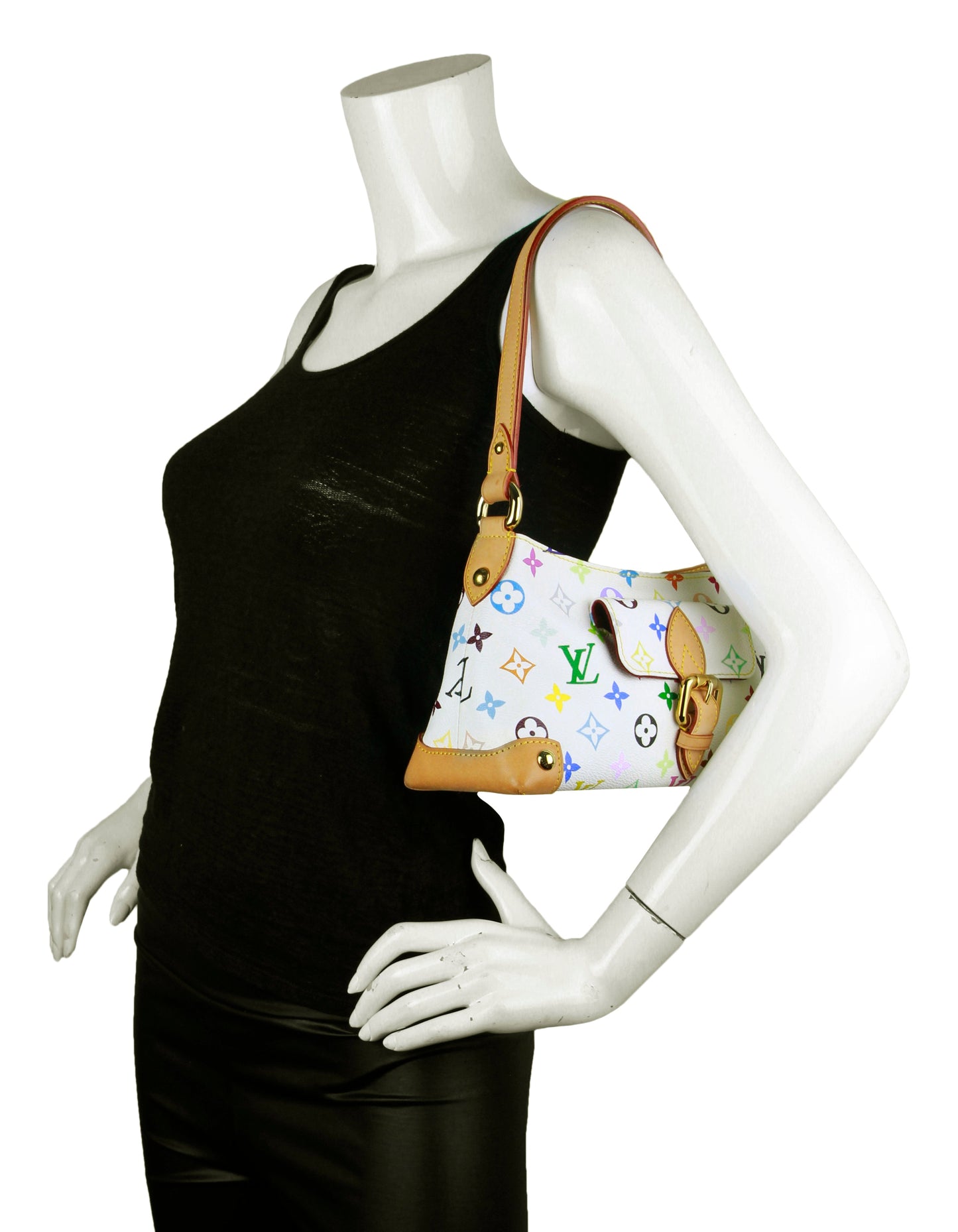 Louis Vuitton White Multicolor Monogram Eliza Shoulder Bag