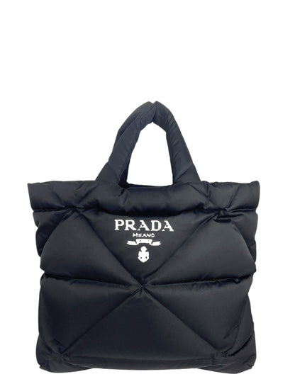 Prada Black Tessuto Re-Nylon Padded Tote
