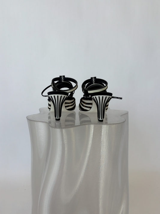 Fendi Zucca Heeled Sandals