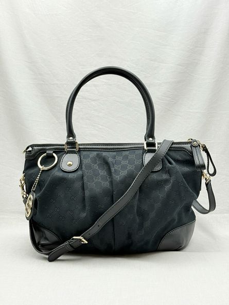 GUCCI Sukey Black GG Tote Bag