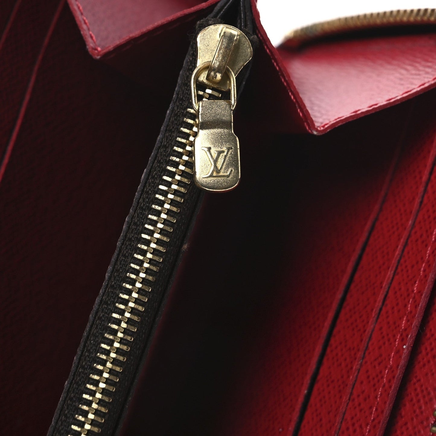 Louis Vuitton Damier Ebene Clemence Wallet Cherry