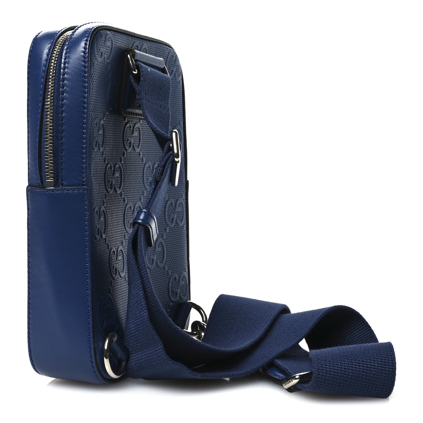Amelia Calfskin GG Tennis Embossed Sling Backpack Blue
