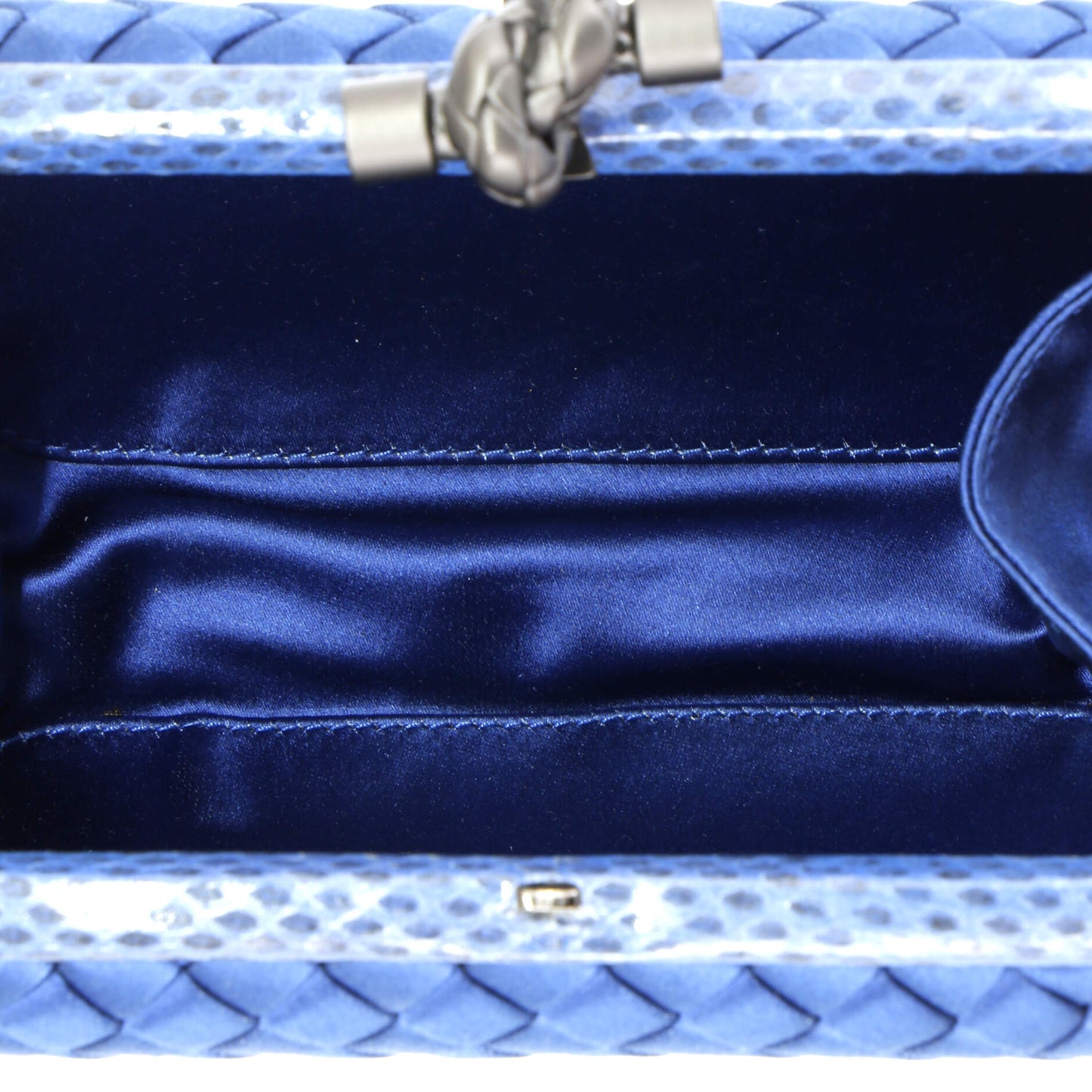 Box Knot Clutch Intrecciato Satin Small