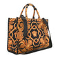 Versace Canvas Baroque Print Medusa Large Tote Black