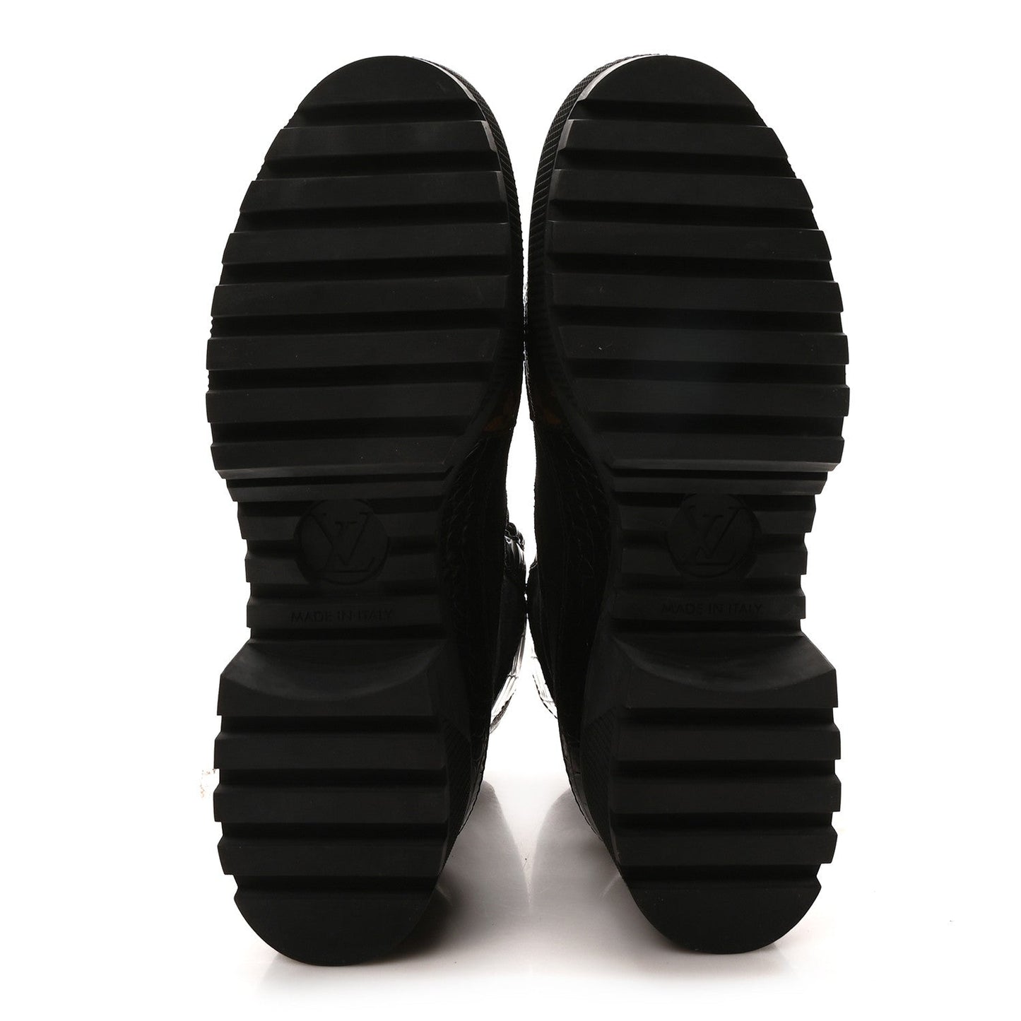 Louis Vuitton Suede Calfskin Monogram Laureate Platform Desert Boots Black
