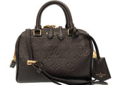 Louis Vuitton Monogram Empreinte Speedy Bandouliere 20 Shoulder Hand Bag Black LV