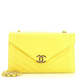CHANEL Envelope Flap Bag Chevron Calfskin Medium