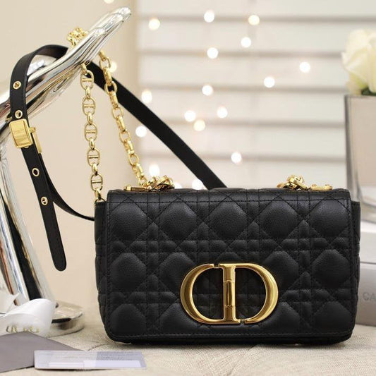 SMALL CARO BAG BALCK SUPPLE CANNAGE CALFSKIN Amelia